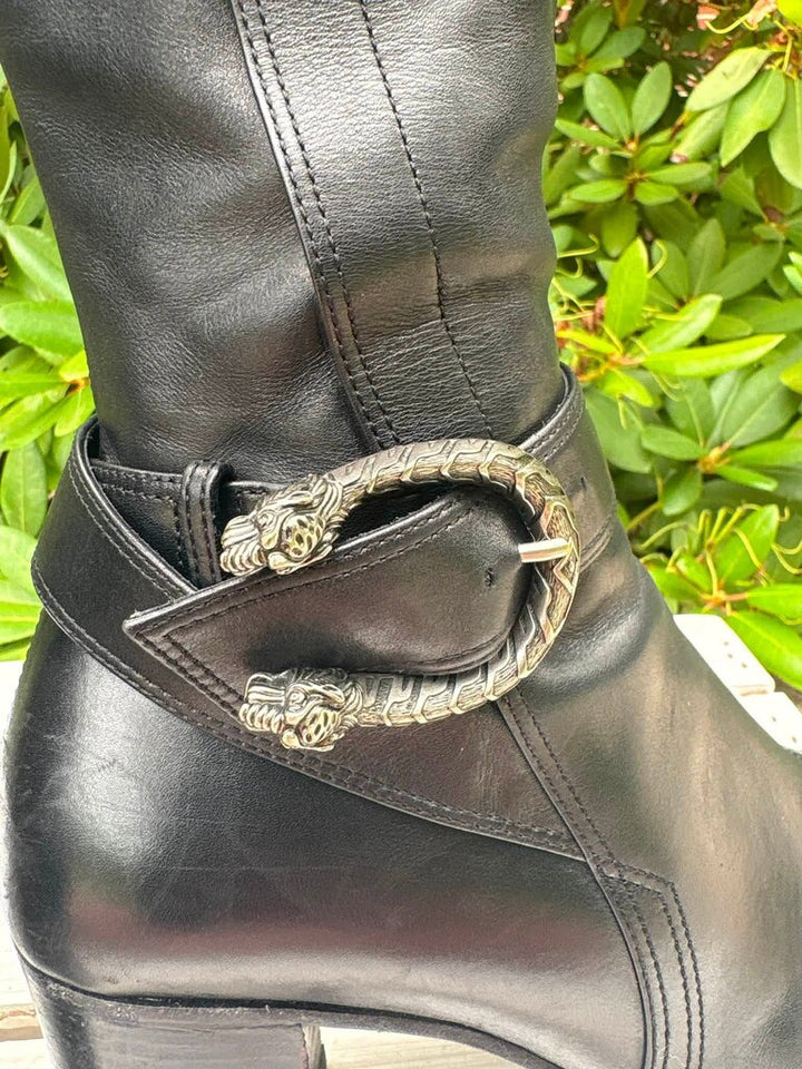 Gucci Dionysus Leather Riding Boots - Size 38