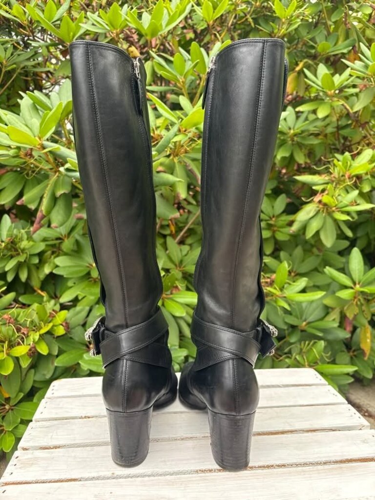 Gucci Dionysus Leather Riding Boots - Size 38