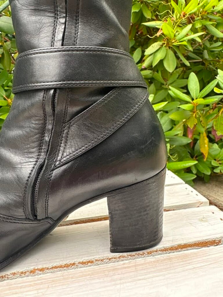 Gucci Dionysus Leather Riding Boots - Size 38