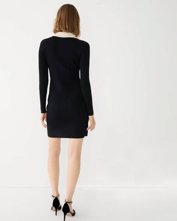 J Crew NWT Contrast Mini Sweater Dress in Supersculpt Yarn - Size Medium