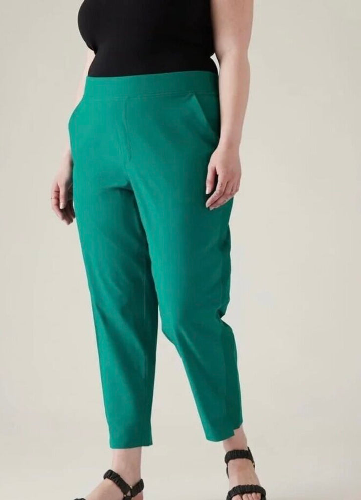 Athleta Brooklyn Ankle Pants In Green - Size 4 (Retails for $99)