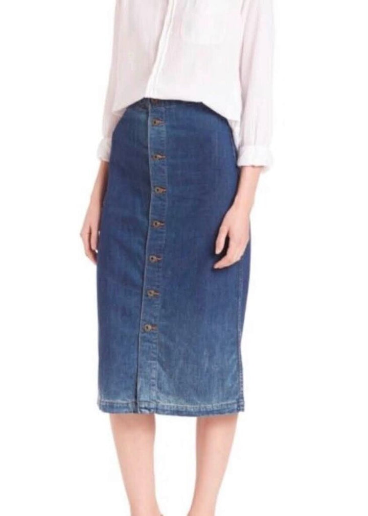 Adriano Goldschmied Thea Calf Length Jean Skirt - Size 27