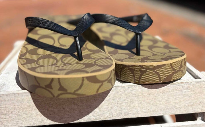 Coach Lynn Wedge Flip-Flop Sandals - Size 10