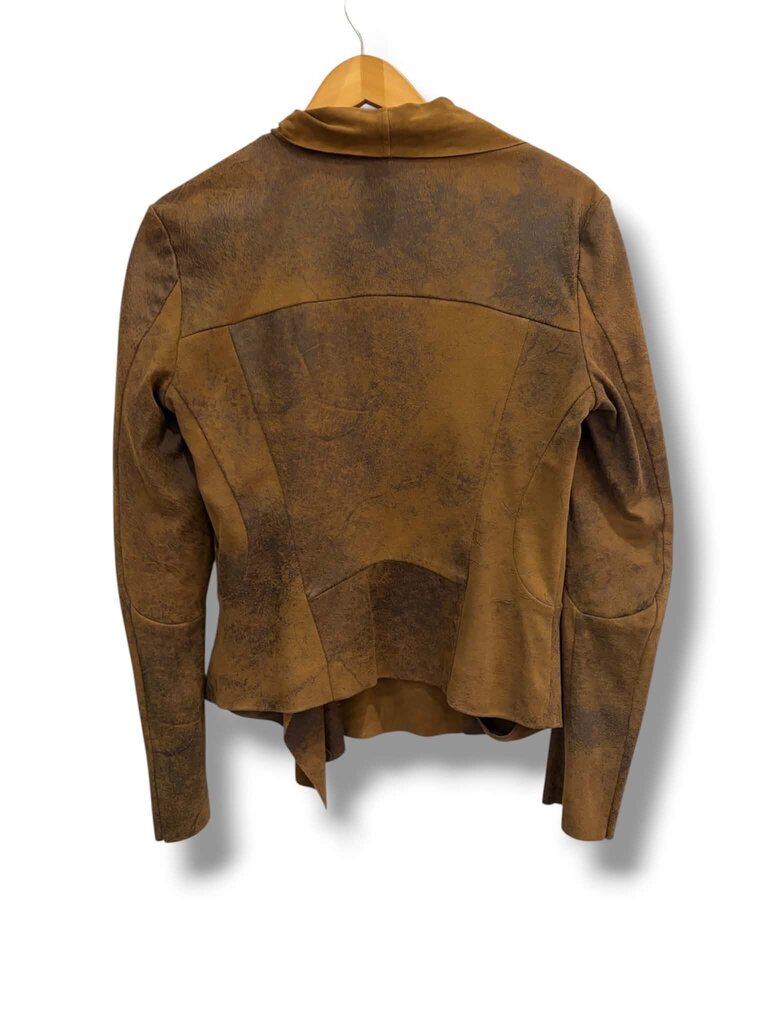 Blanc Noir Brown Faux Suede Jacket - Size Medium