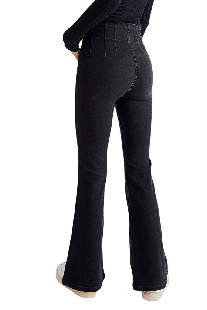 Free People Jayde Flare Jeans In Grey - Size 27