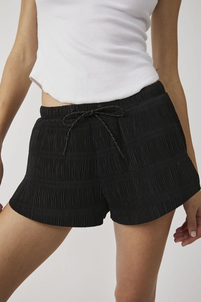 Free People Movement Shirr Enough Black Shorts - Size Medium
