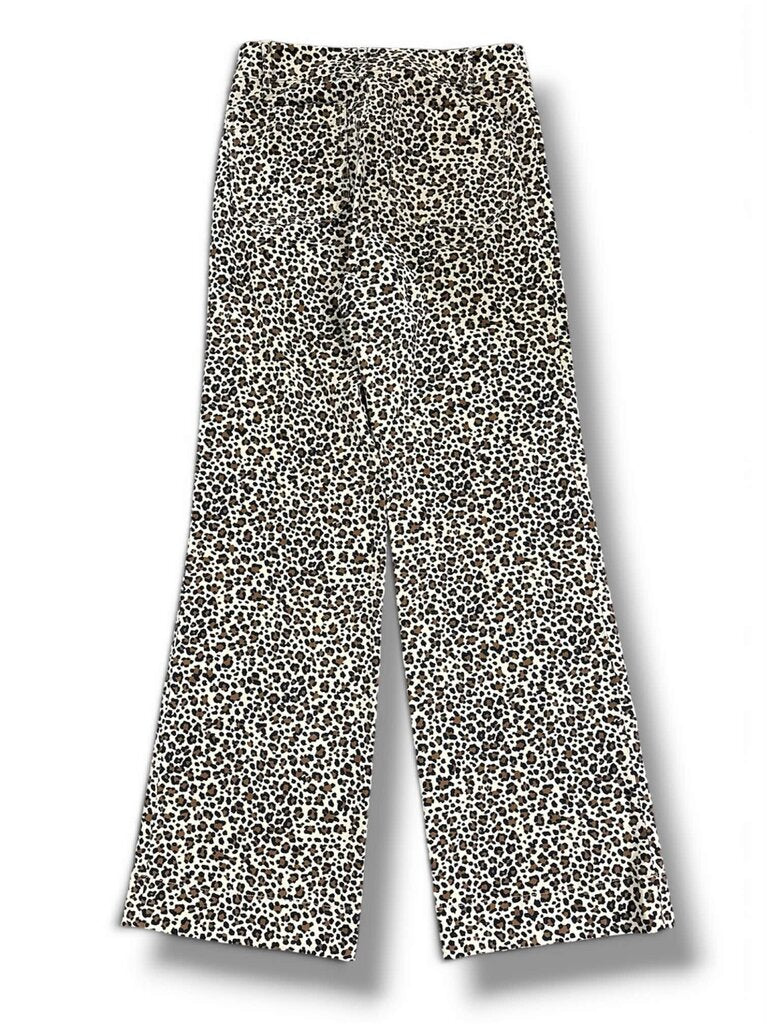 J Crew High Rise Wide Leg Pants in Cheetah Print - Size 26