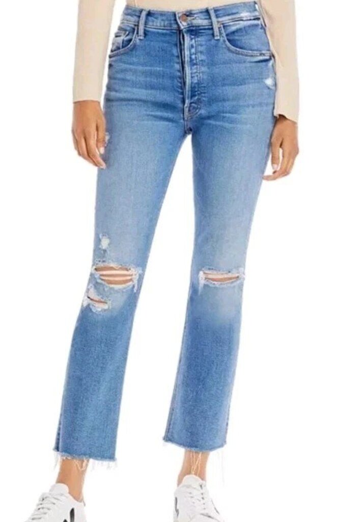 Mother The Tripper Ankle Fray Jeans in Play Like A Pirate Wash - Size 25