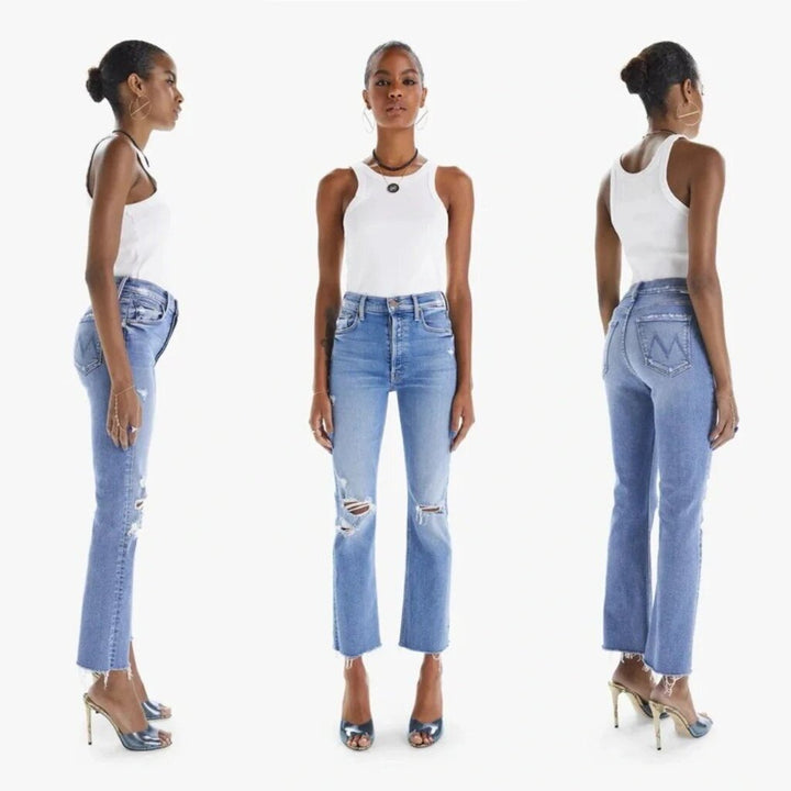 Mother The Tripper Ankle Fray Jeans in Play Like A Pirate Wash - Size 25