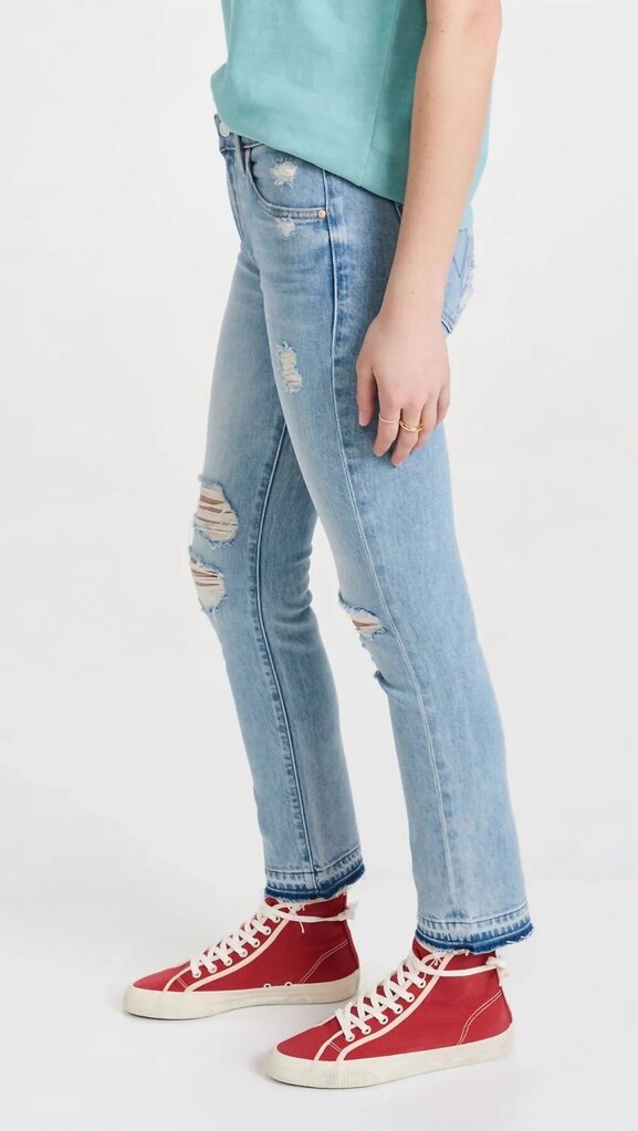 Mother Rascal Ankle Undone Hem Jeans in Vacation Temptation - Size 29 (Retails for $288)