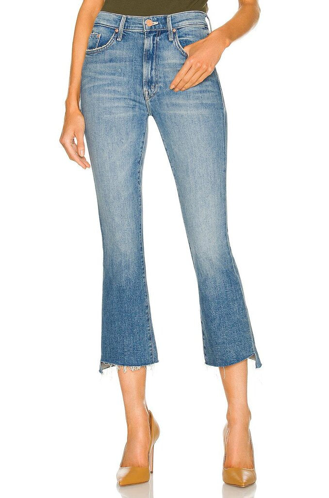 Mother The Insider Crop Step Fray Jeans in Scenic Route - Size 27 (Retails for $228)