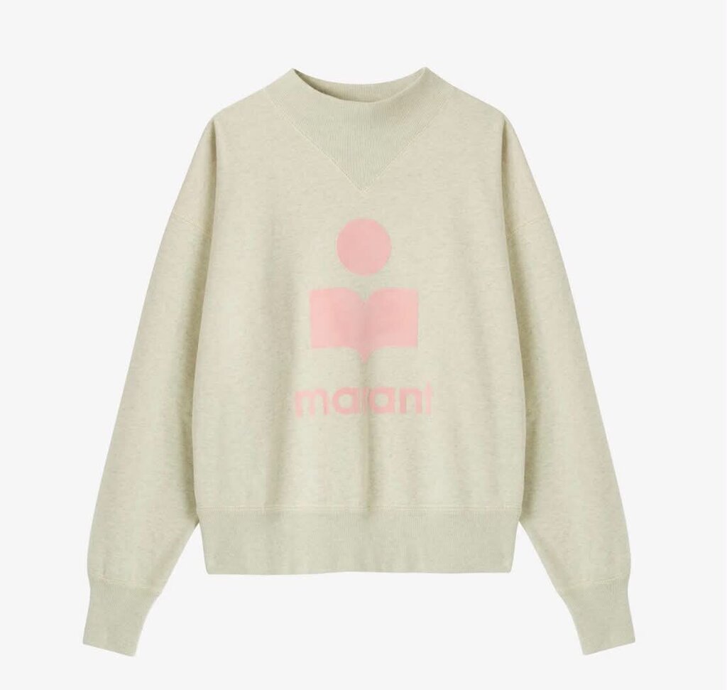 Isabel Marant Etoile Moby Sweatshirt In Light Yellow/Powder - Size 40 ( US 8 )
