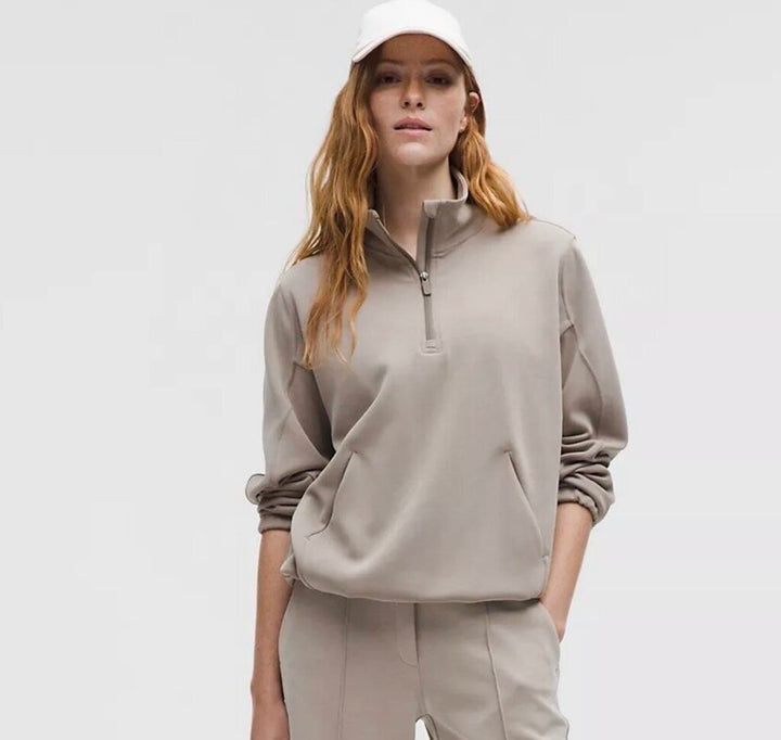 LuLulemon Brushed Softstreme Half Zip NWT - Size 8