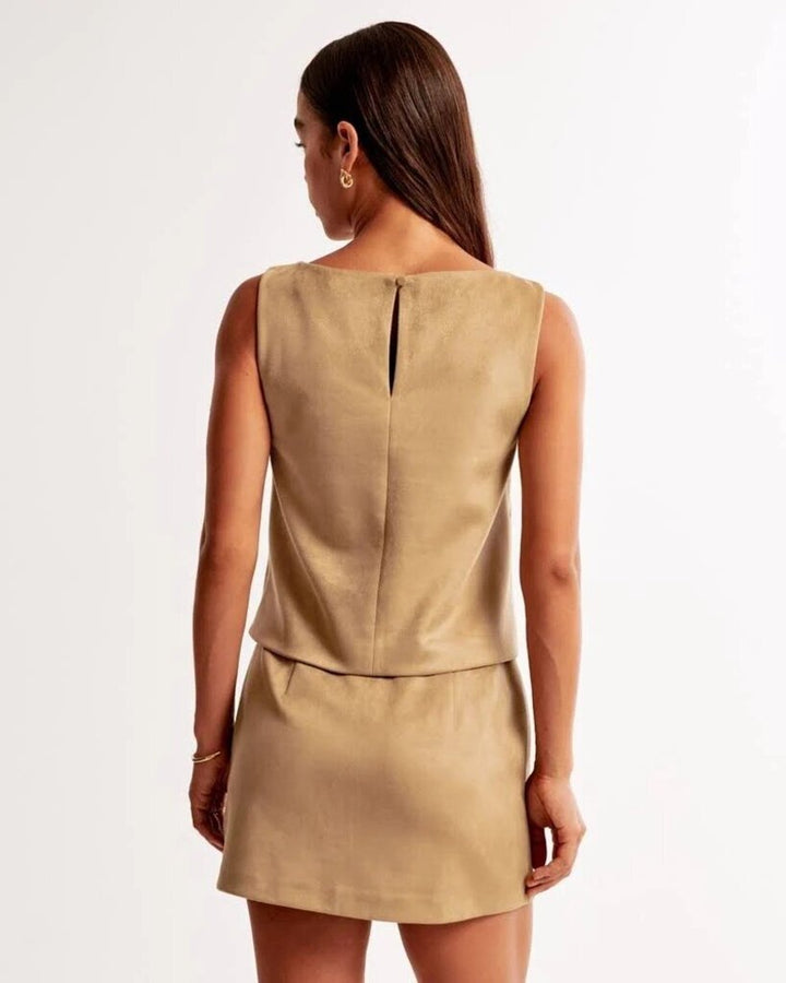 Abercrombie & Fitch Vegan Suede Shell Top - Size Large