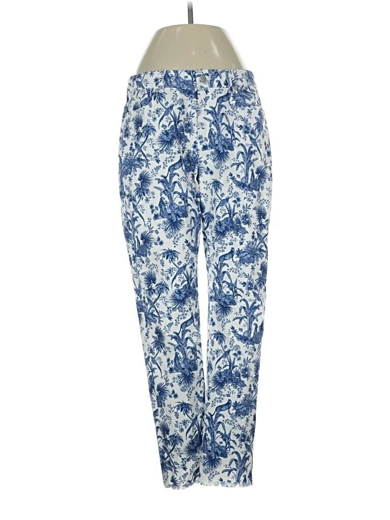 Tyler Boe Jeanna Tropical Pants In Blue - Size 2