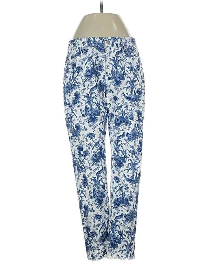 Tyler Boe Jeanna Tropical Pants In Blue - Size 2