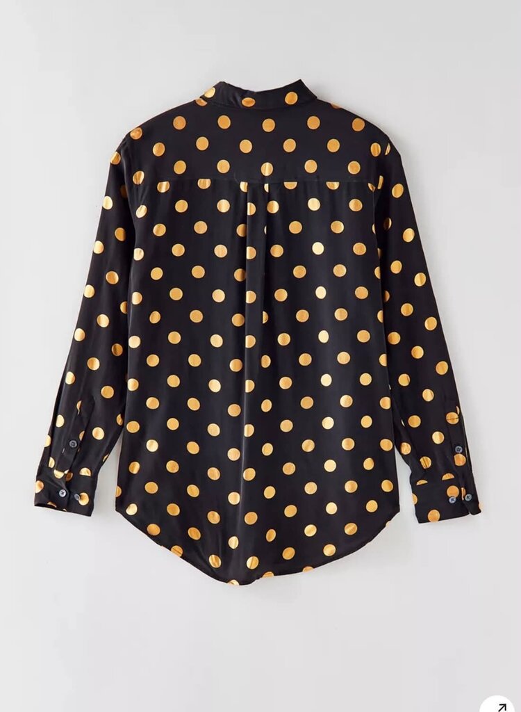 Equipment Femme Silk Polka Dot Blouse - Size Small