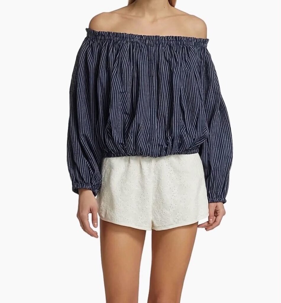 Rag & Bone Mimi Off The Shoulder Stripe Top - Size Medium