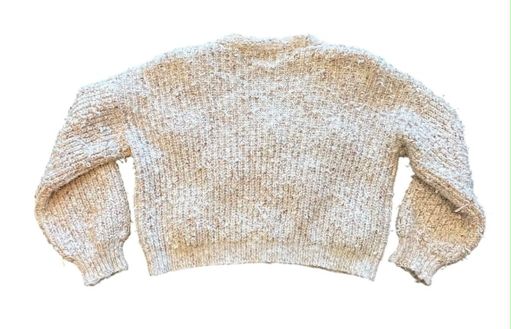 Luna Ivy Anthropologie 3D Daisy Chunky Knit Cardigan - Size Medium