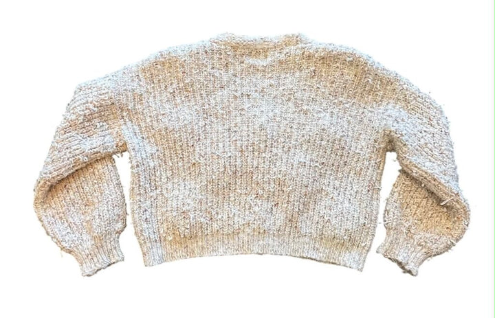 Luna Ivy Anthropologie 3D Daisy Chunky Knit Cardigan - Size Medium
