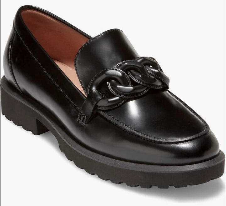 Cole Haan Glossy Geneva Chain Loafers - Size 8.5