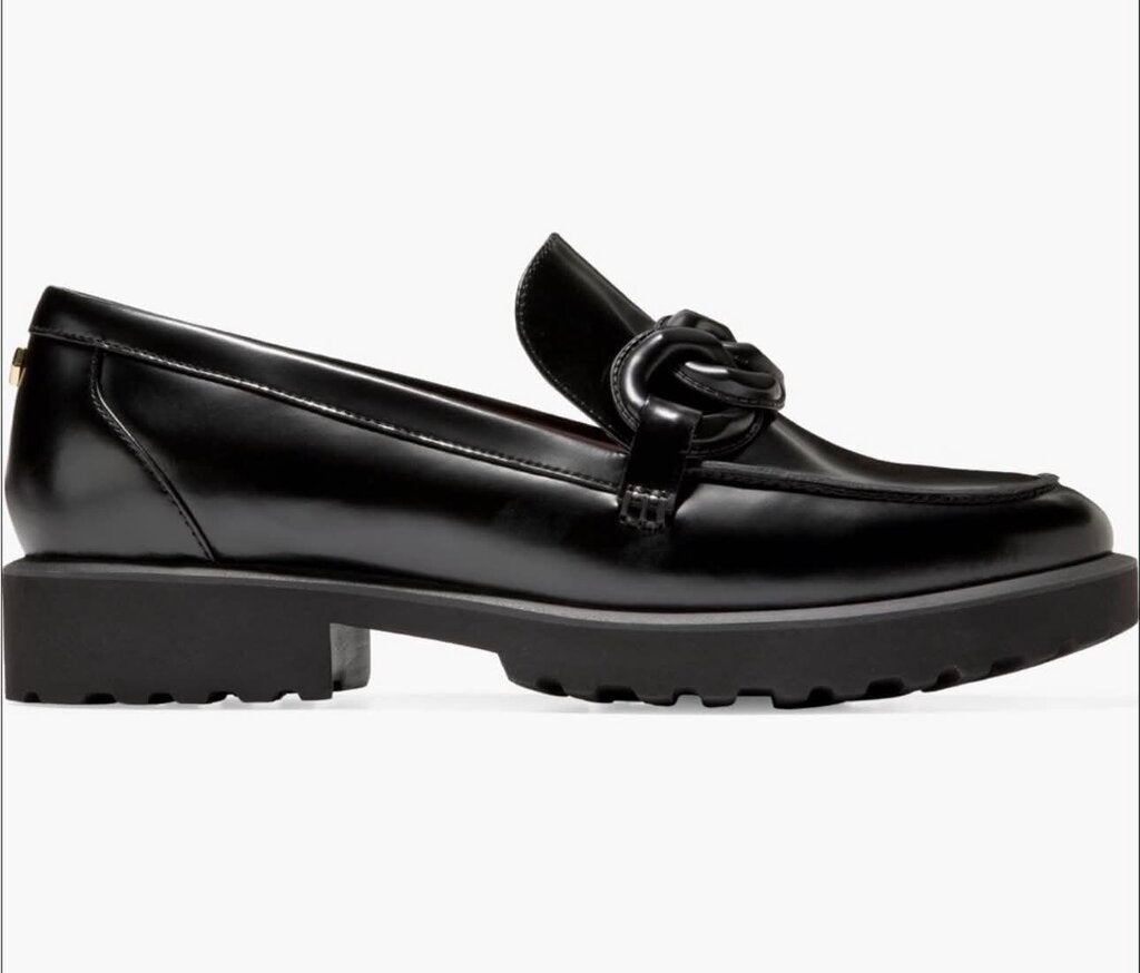 Cole Haan Glossy Geneva Chain Loafers - Size 8.5