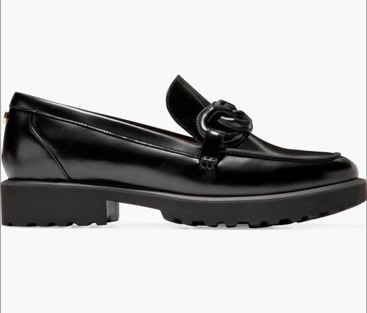 Cole Haan Glossy Geneva Chain Loafers - Size 8.5