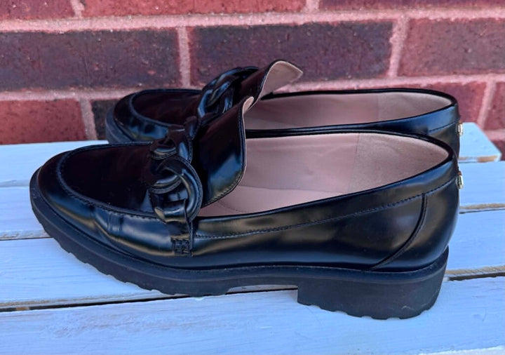 Cole Haan Glossy Geneva Chain Loafers - Size 8.5