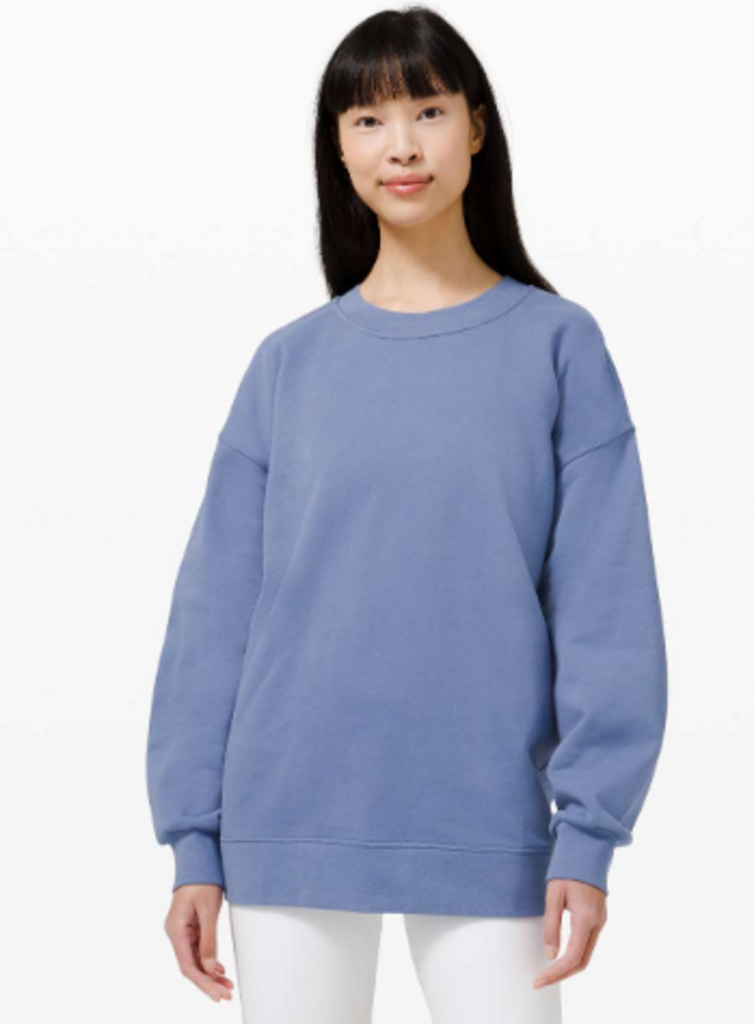 Lululemon Perfectly Oversized Crew In Water Drop - Size XL (Retails for $108)