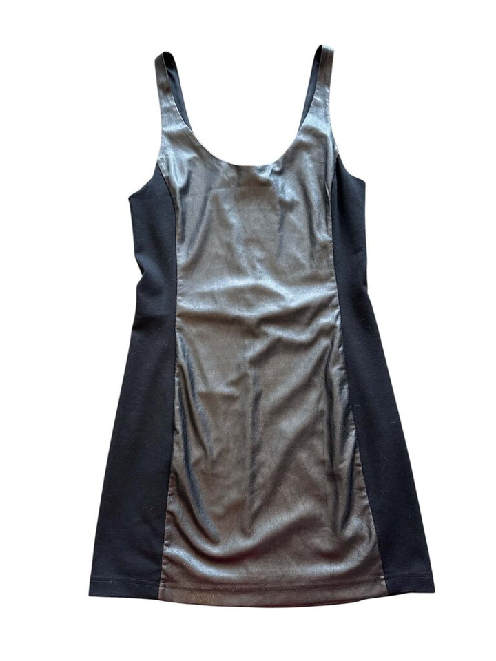 Free People Vegan Leather Mini Dress- Size Medium