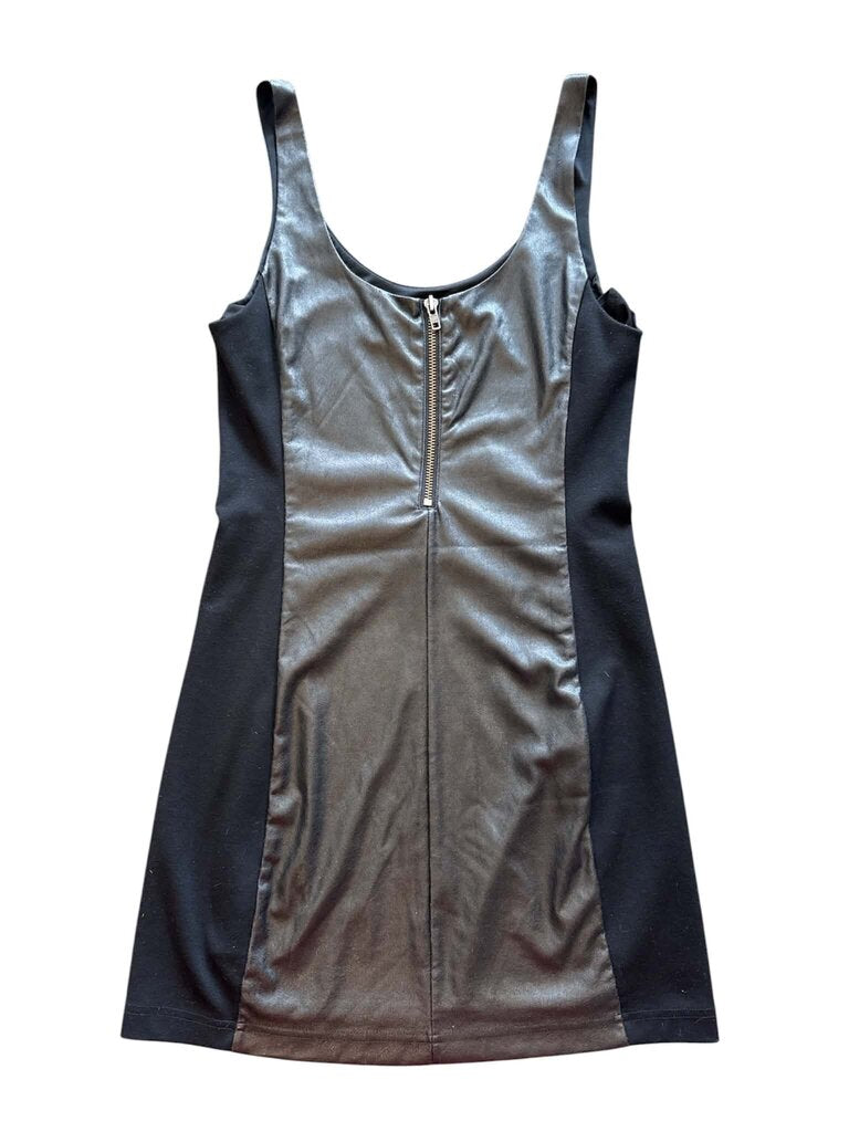 Free People Vegan Leather Mini Dress- Size Medium