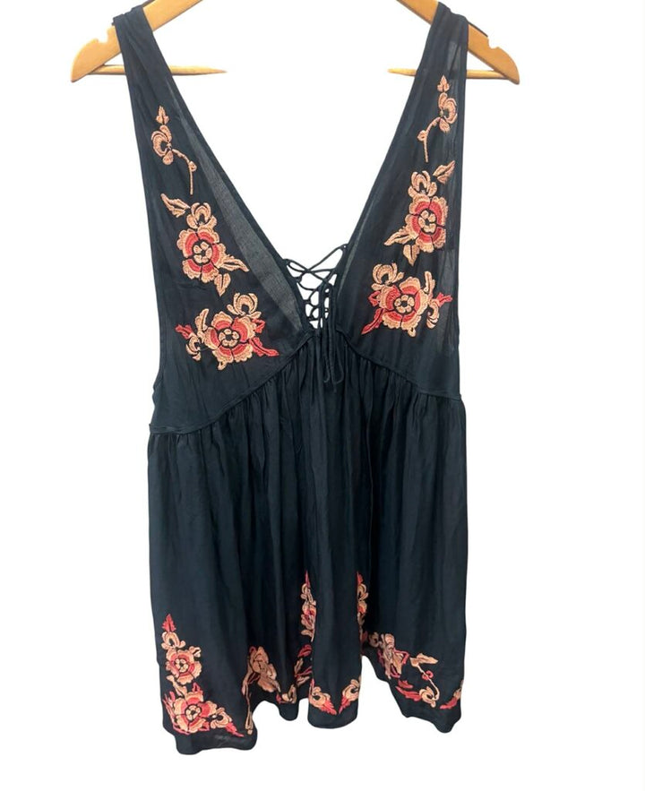 Free People Embroidered Aida Slip Dress