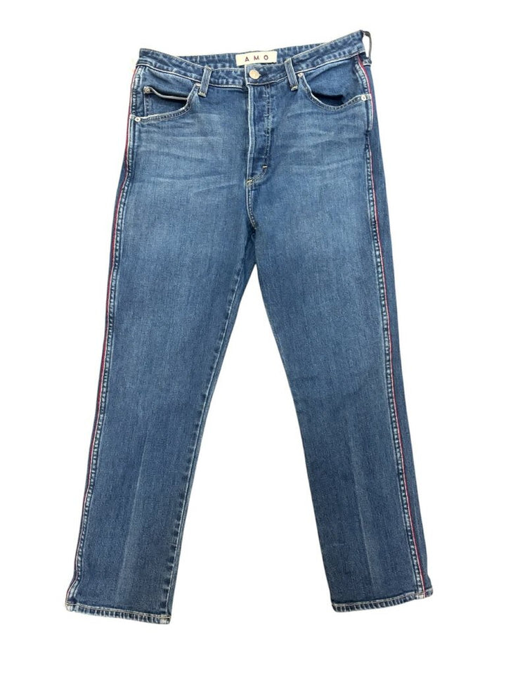 AMO Babe High Rise Straight Ankle Jeans