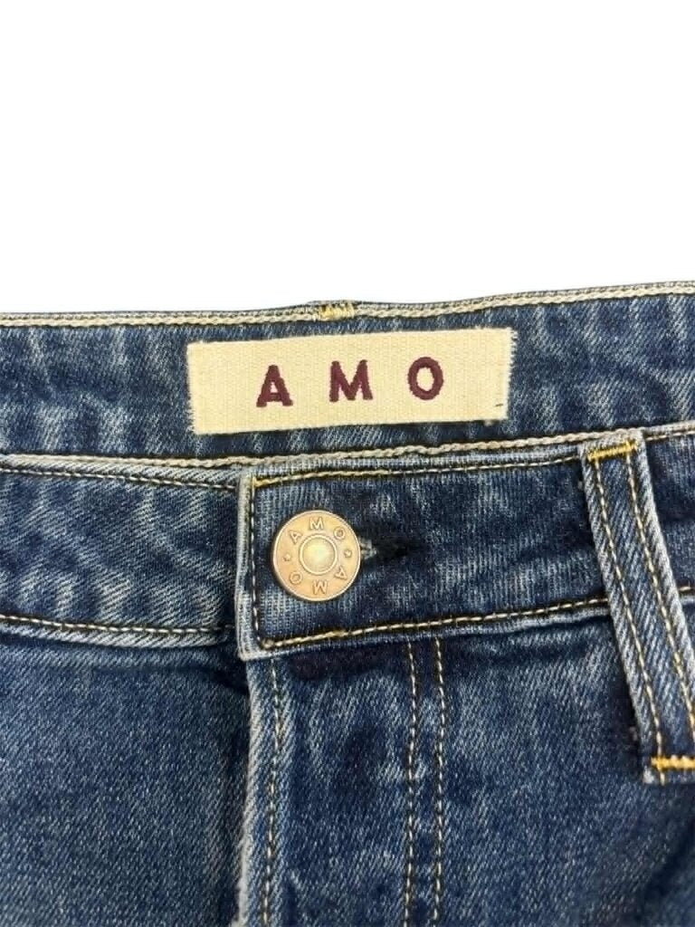 AMO Babe High Rise Straight Ankle Jeans