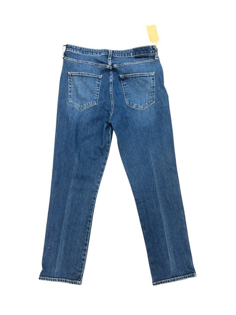 AMO Babe High Rise Straight Ankle Jeans