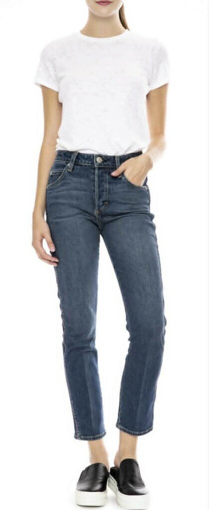 AMO Babe High Rise Straight Ankle Jeans