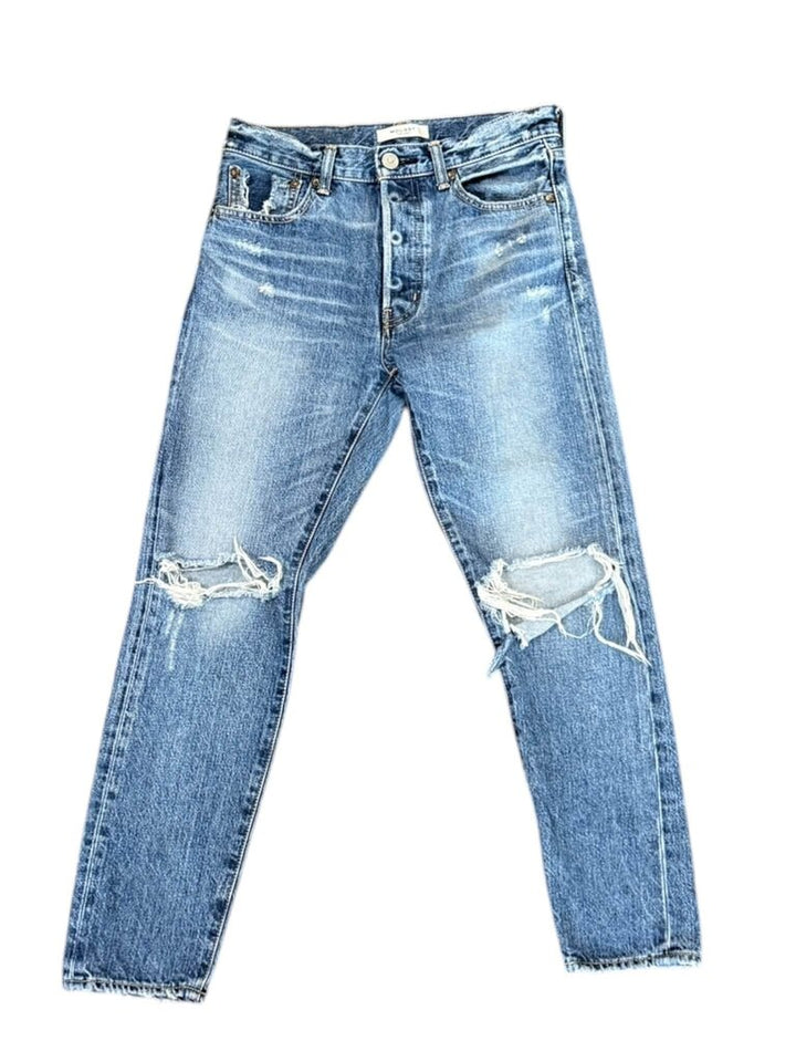 Moussy Distressed High Rise Straight Jeans - Size 26
