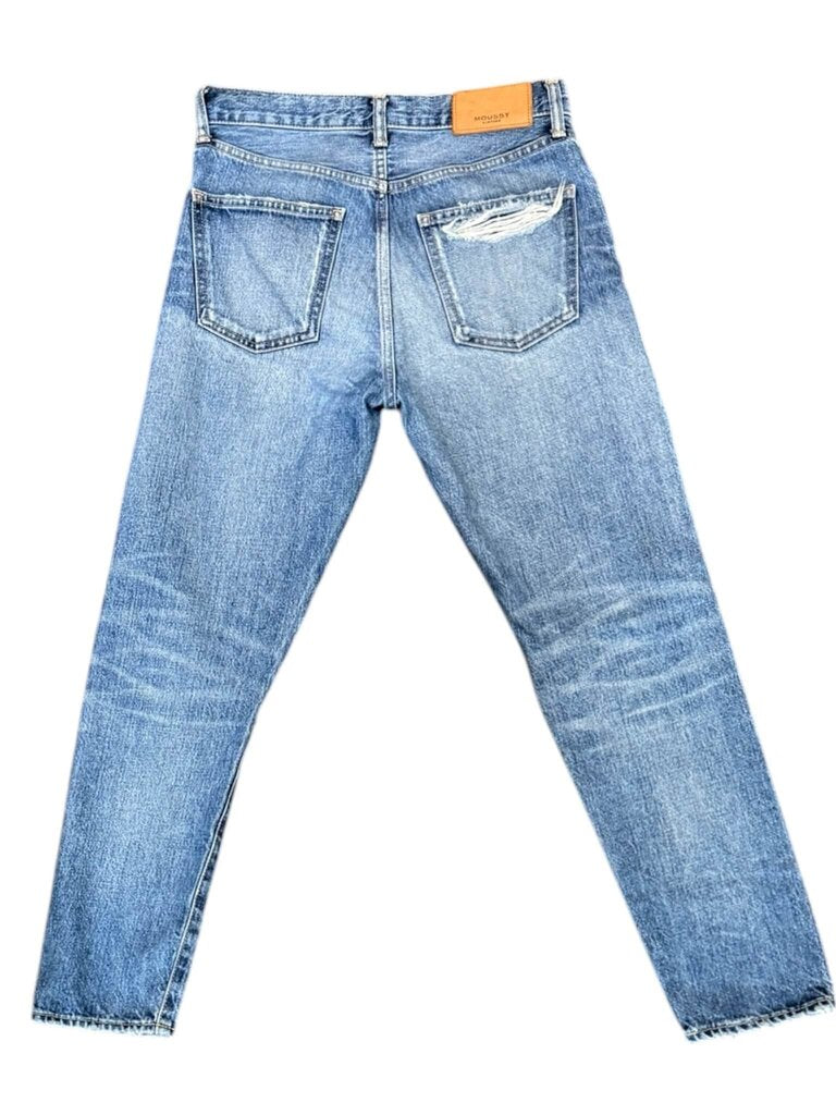 Moussy Distressed High Rise Straight Jeans - Size 26