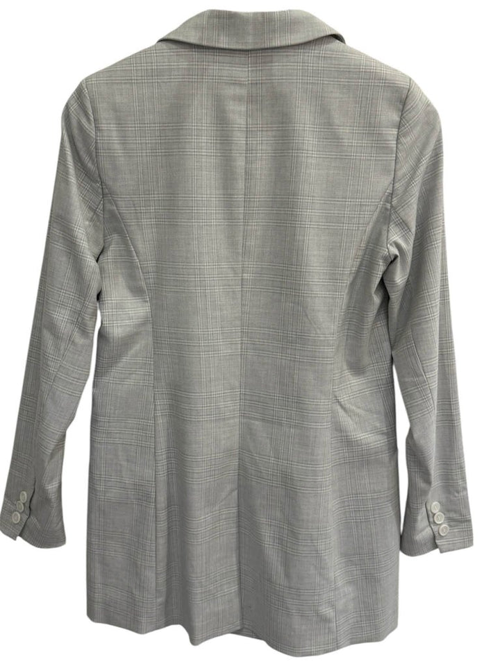 Rachel Zoe Gray Plaid Shacket Blazer - Size XS