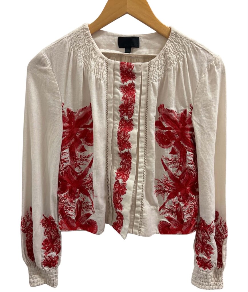 Intermix Floral Embroidery Jacket - Size Small