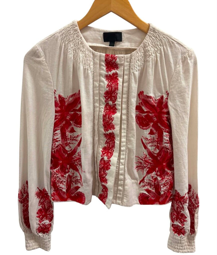 Intermix Floral Embroidery Jacket - Size Small