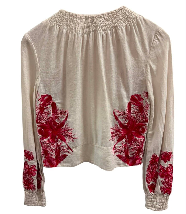Intermix Floral Embroidery Jacket - Size Small