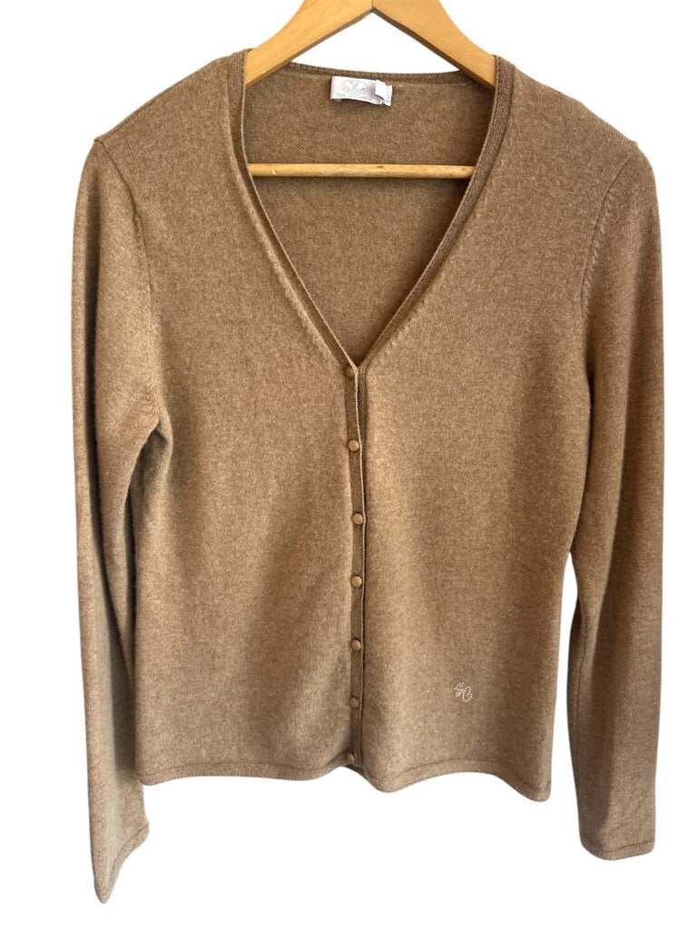 Silk & Cashmere Button Front Cardigan Sweater - Size Medium