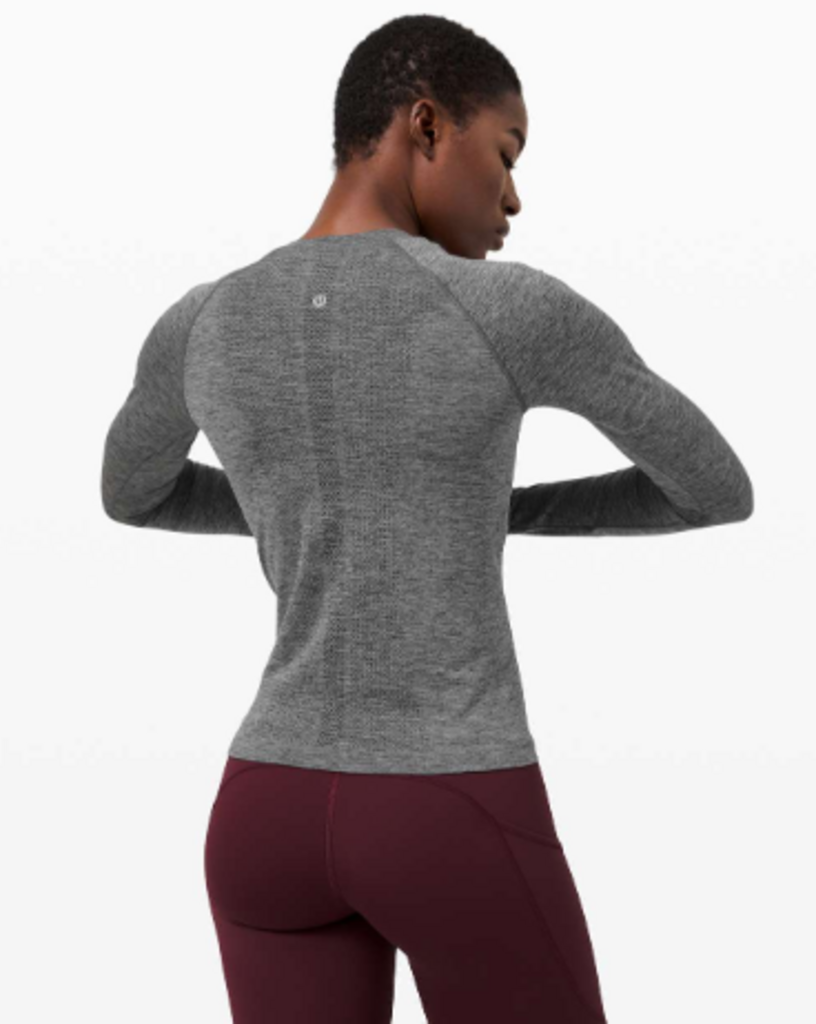 Lululemon Swiftly Tech Long Sleeve 2.0 *Race in Graphite Grey/Silver Drop - Size 4 (Retails for $78)