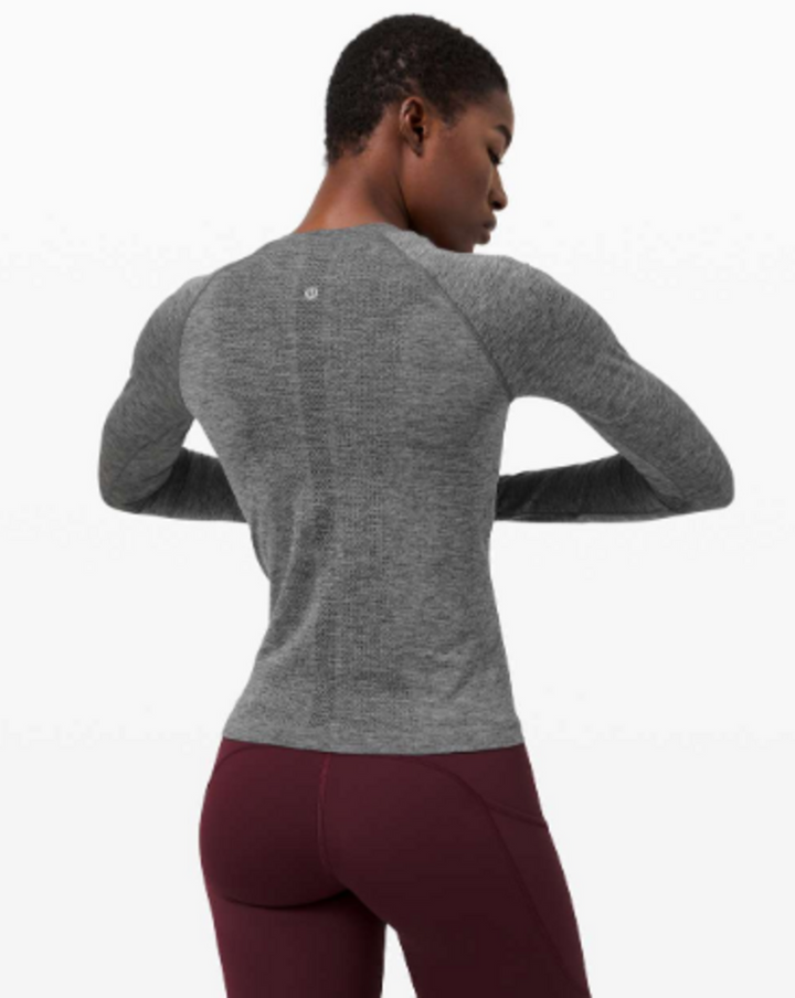 Lululemon Swiftly Tech Long Sleeve 2.0 *Race in Graphite Grey/Silver Drop - Size 4 (Retails for $78)