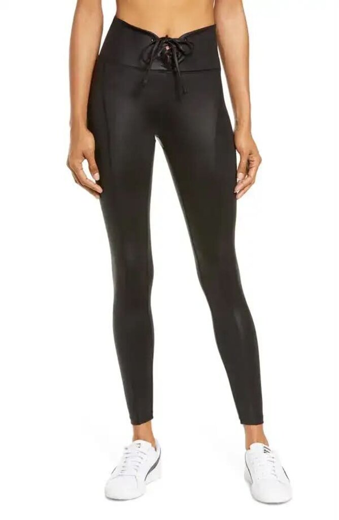 Years Of Ours Gloss Football Leggings - Size Large