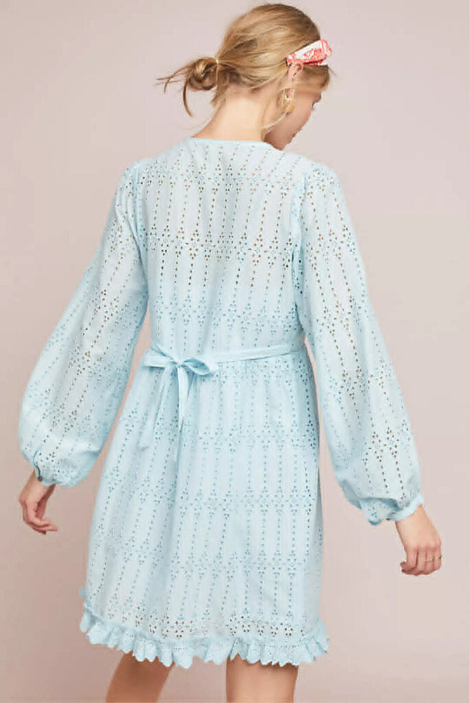 Anthropologie Eyelet Babydoll Dress- Size 2