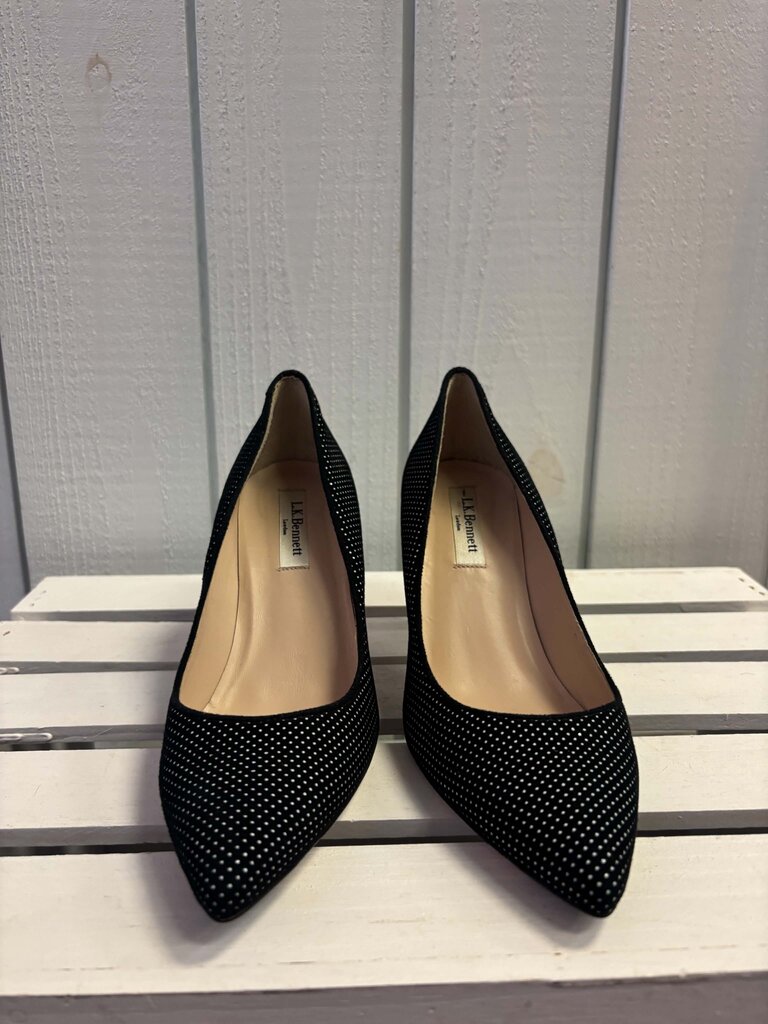 L. K. Bennett Polka Dot Suede Pumps - Size 37.5