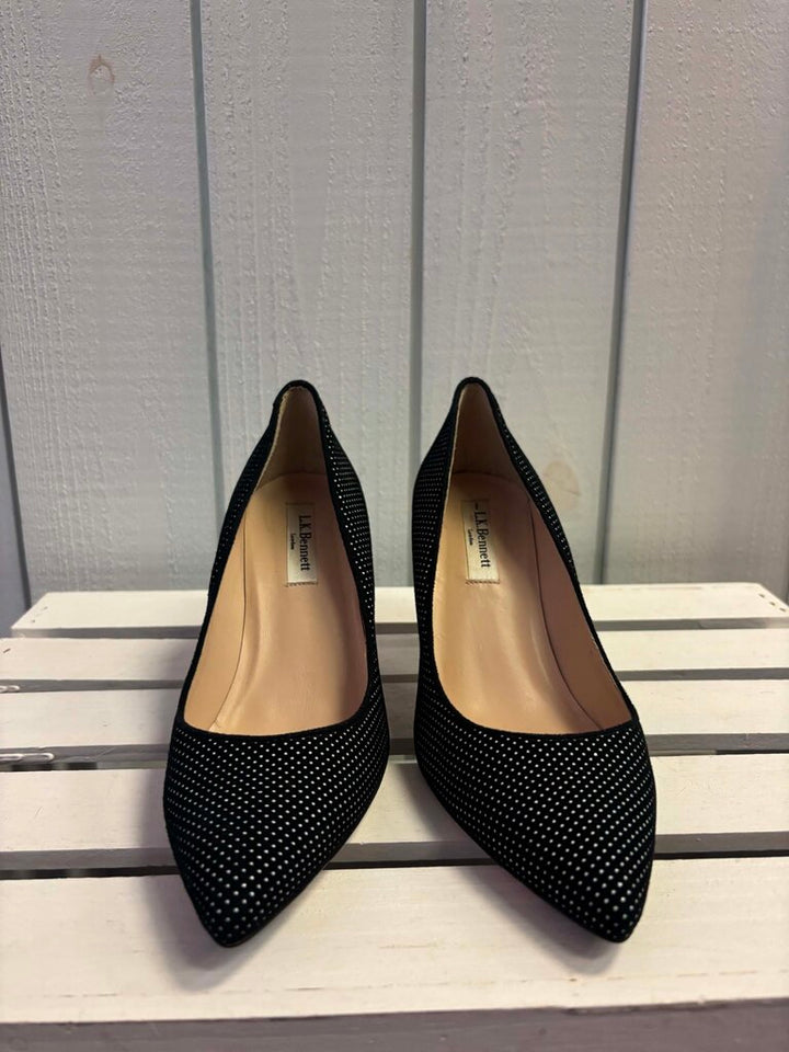 L. K. Bennett Polka Dot Suede Pumps - Size 37.5