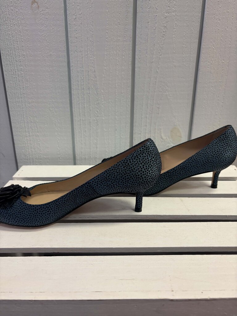 L. K. Bennett Kitten Heels In Blue - Size 38